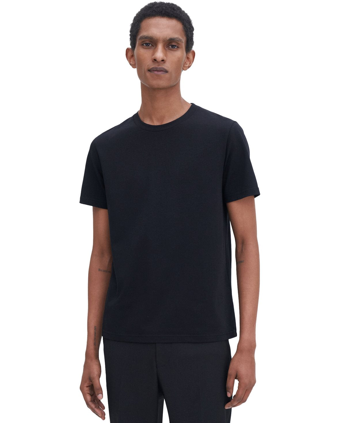 Stretch Cotton Tee Black