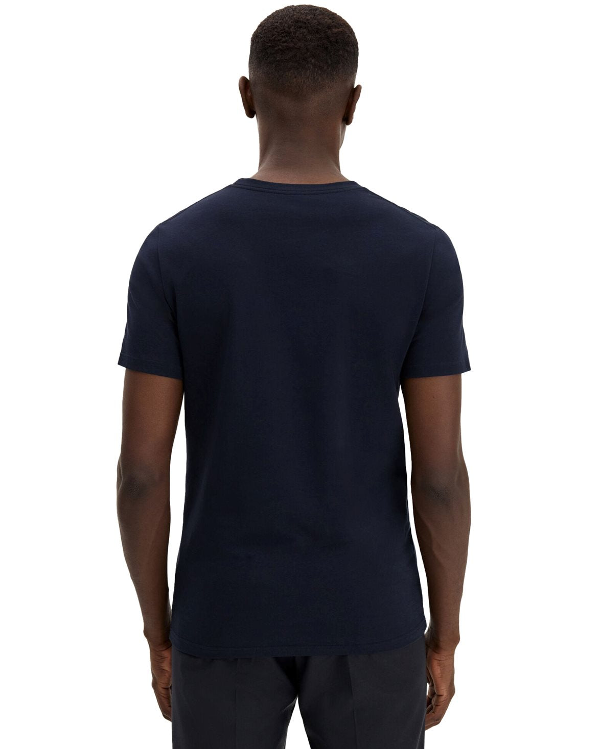 Stretch Cotton Tee Navy