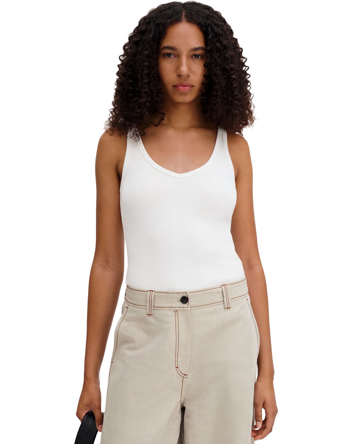 V-Neck Tank White