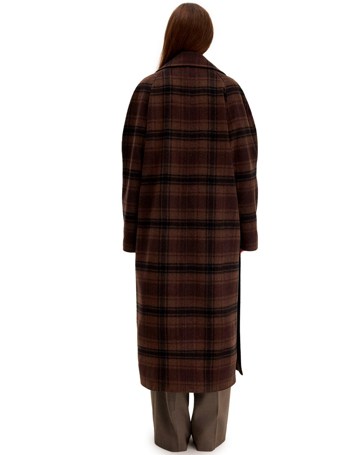 Vanessa Vented Check Coat Brown Check