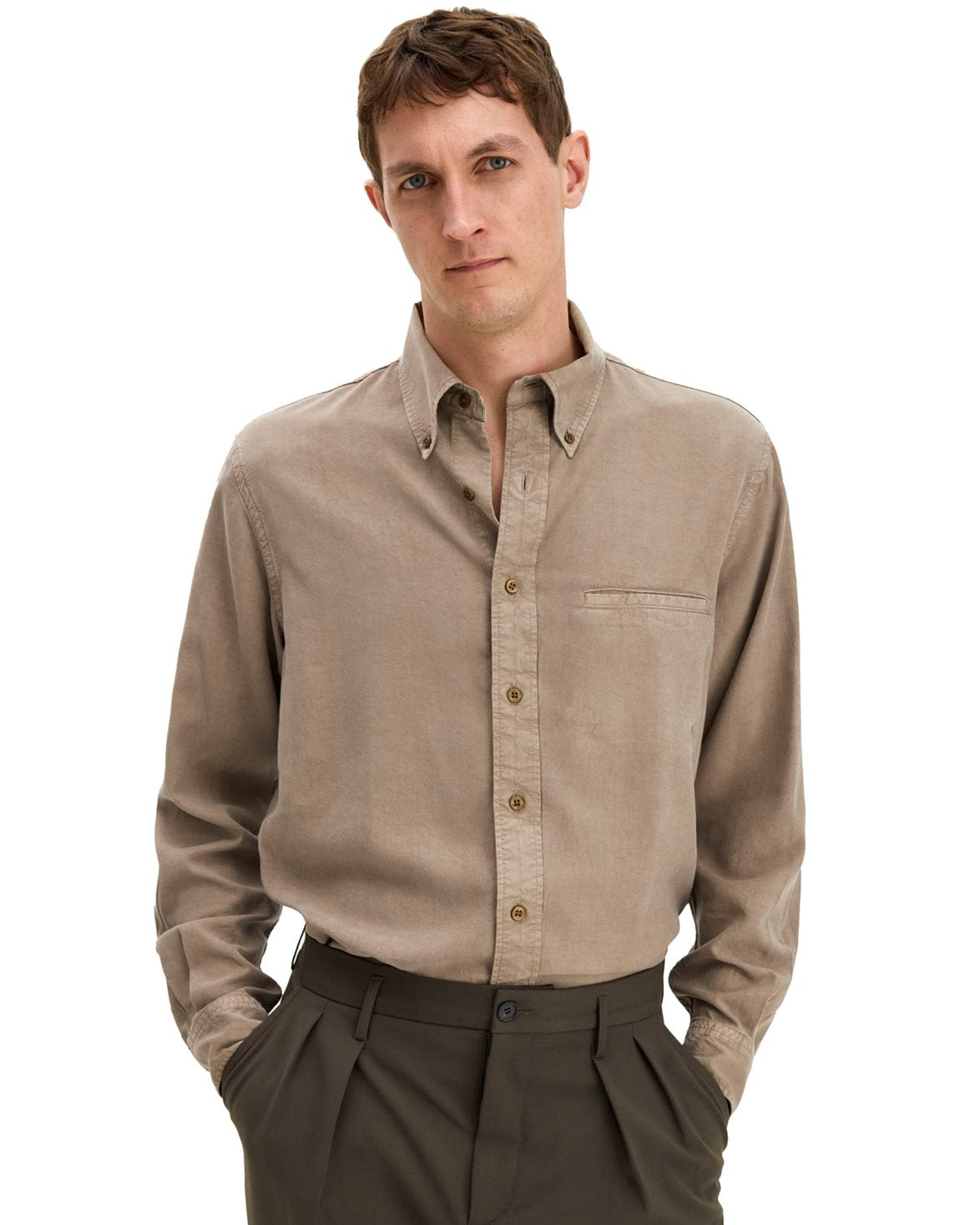 Zack Shirt Stone Taupe