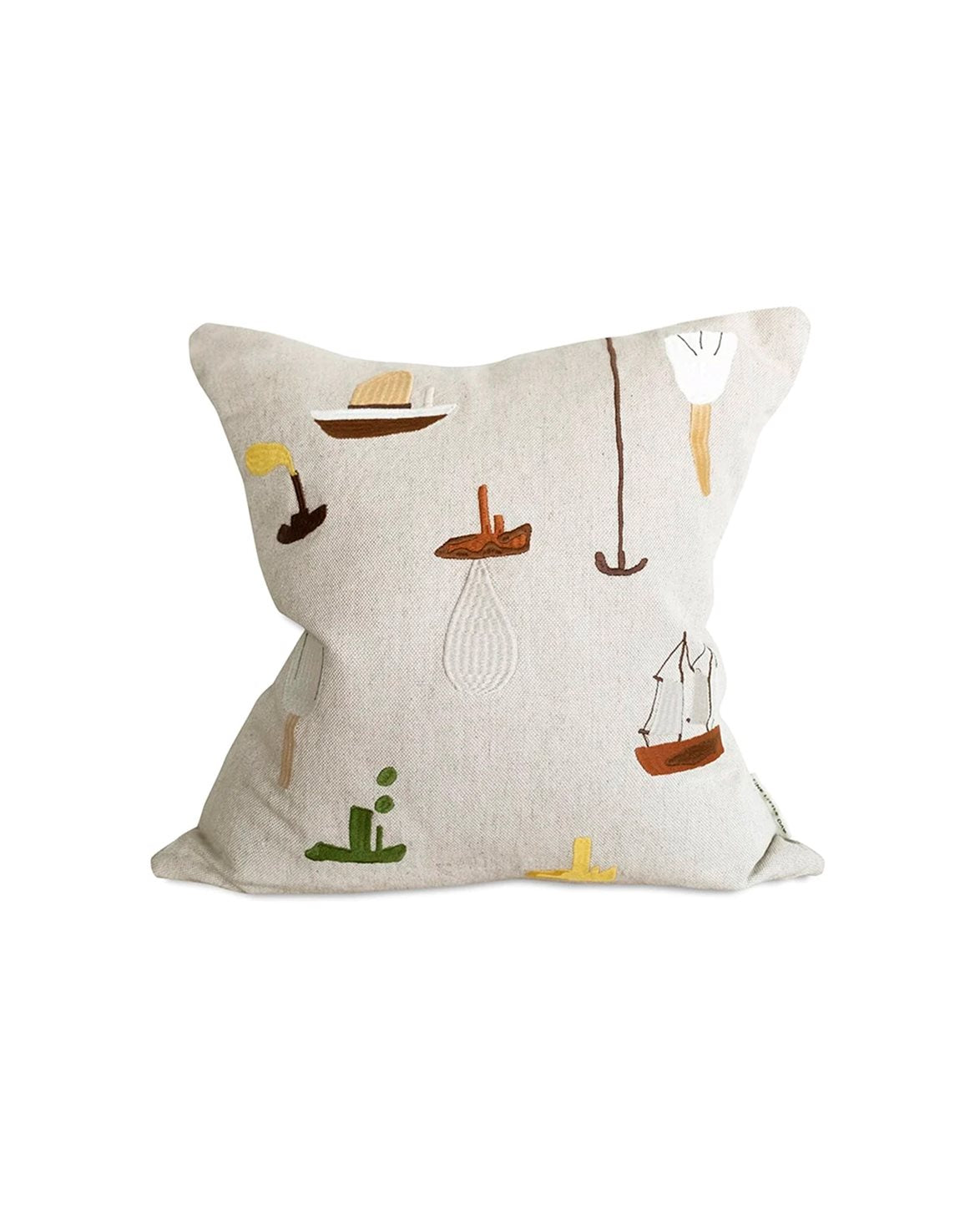 Sail With Me Embroidered Cushion Cover
