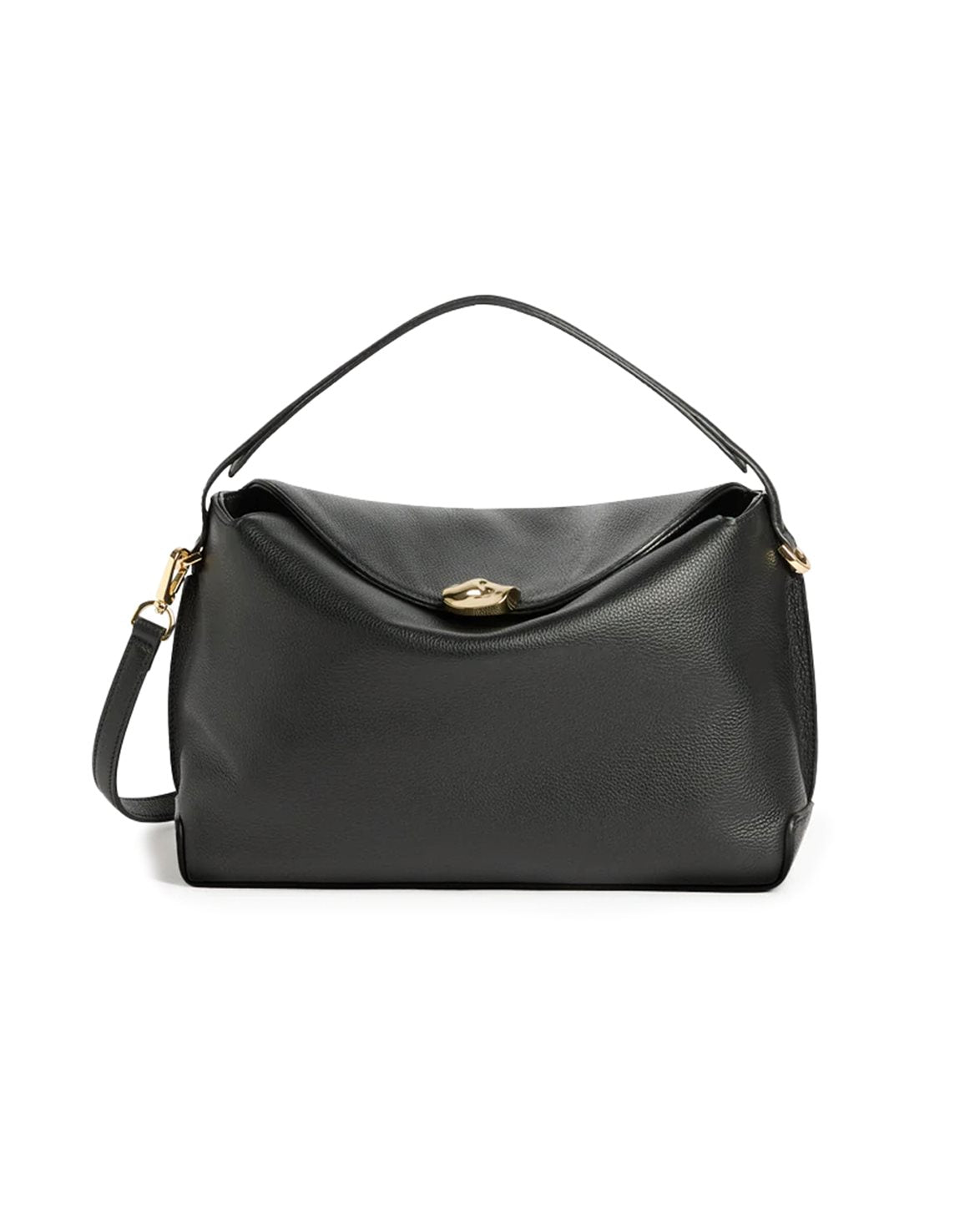 Hanna Grande Handbag Black Grained Leather