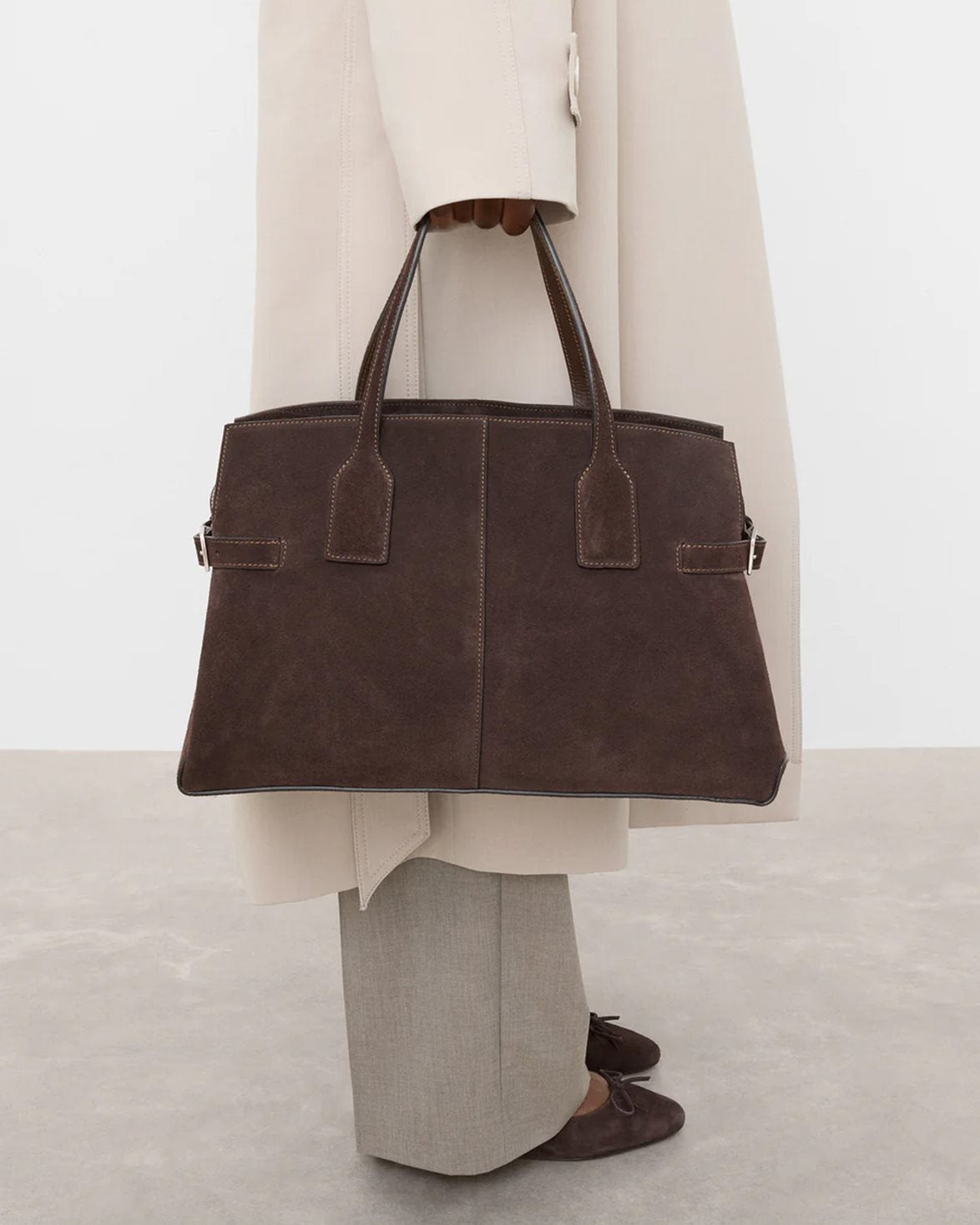 Lisa Bowler Bag Suede Chocolate