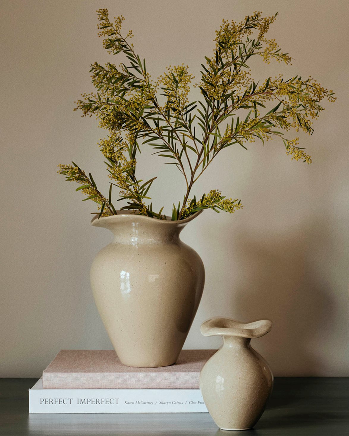 Florentina Vase S Glossy Beige