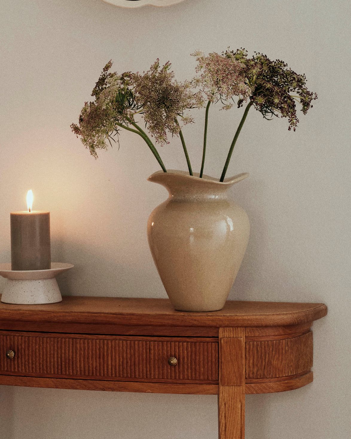 Florentina Vase S Glossy Beige
