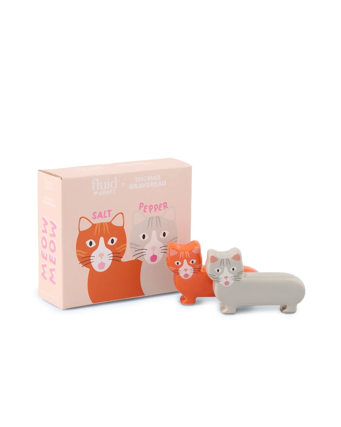 Salt & Pepper Cat Grey/Orange