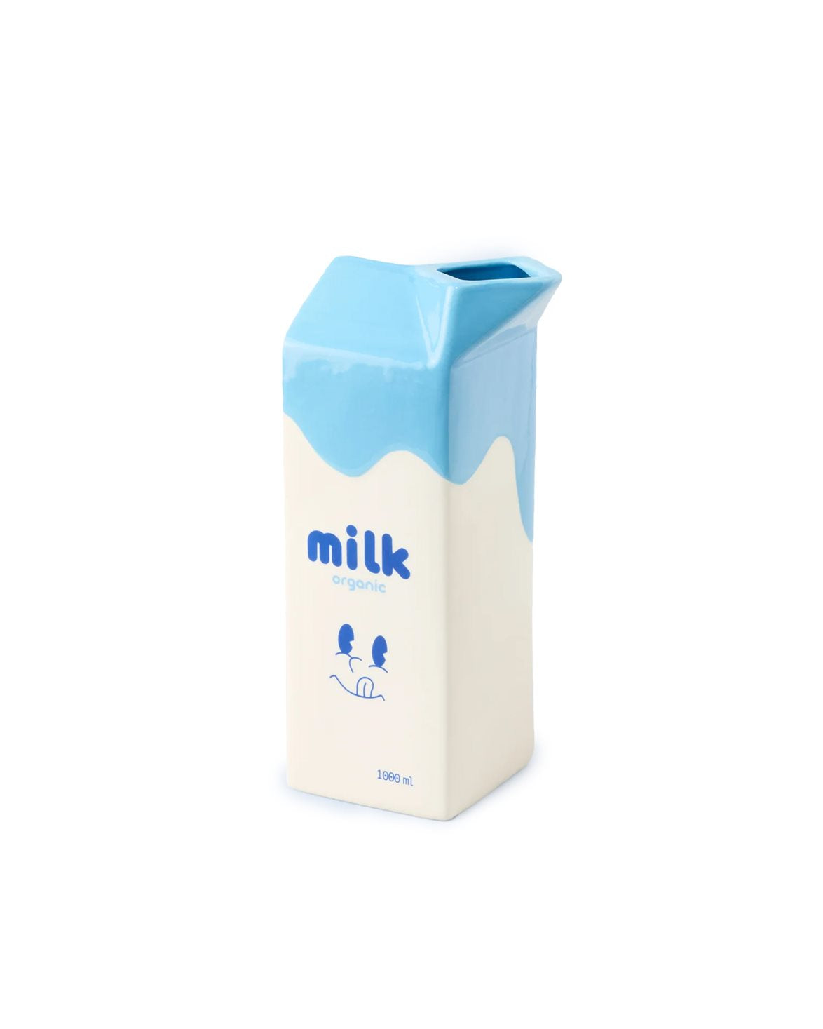 Vase Milk White/Blue