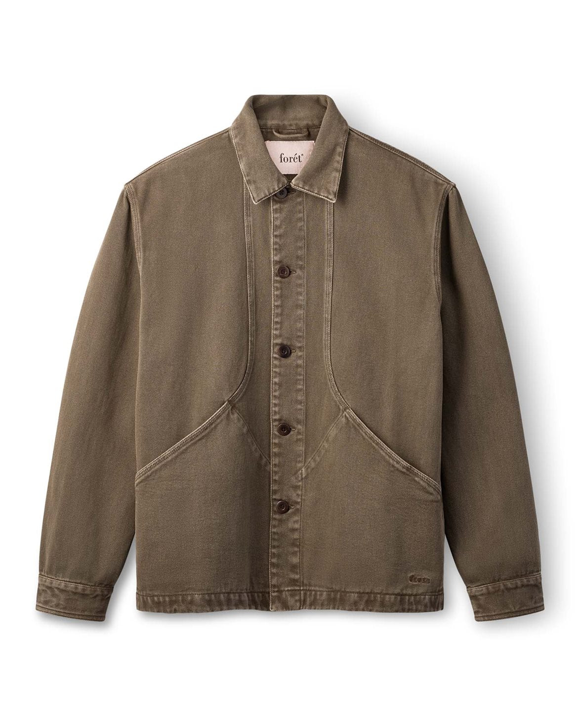 Berry Denim Overshirt Brown Denim