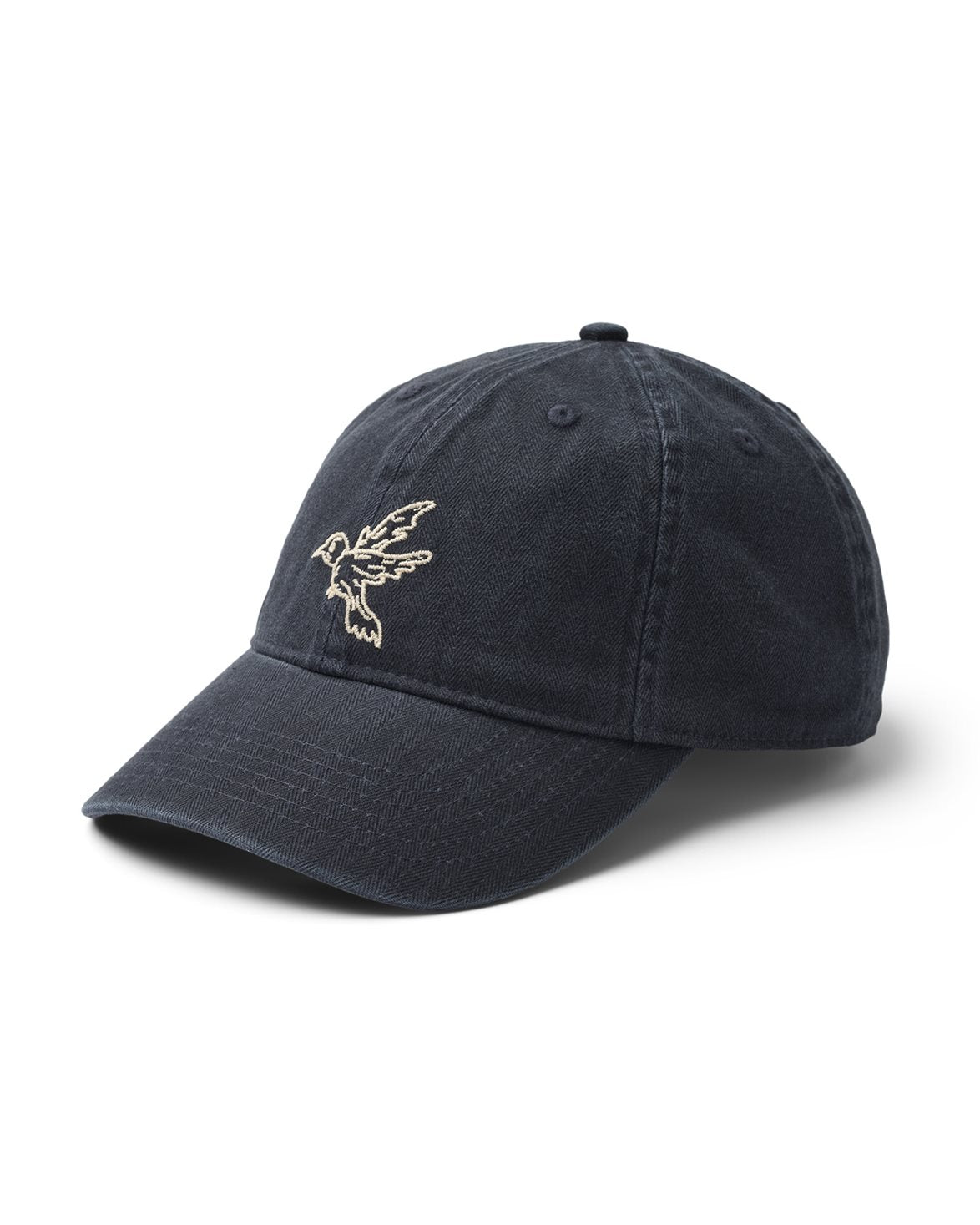 Bird Washed Herringbone Cap Navy