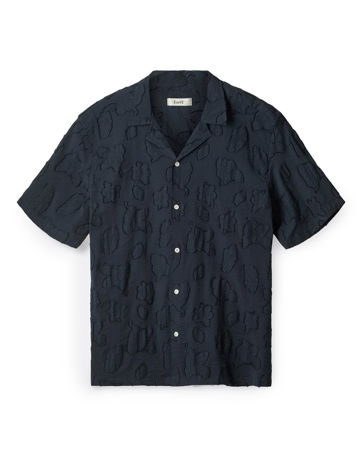 Peer Jacquard Regular Fit Shirt Navy