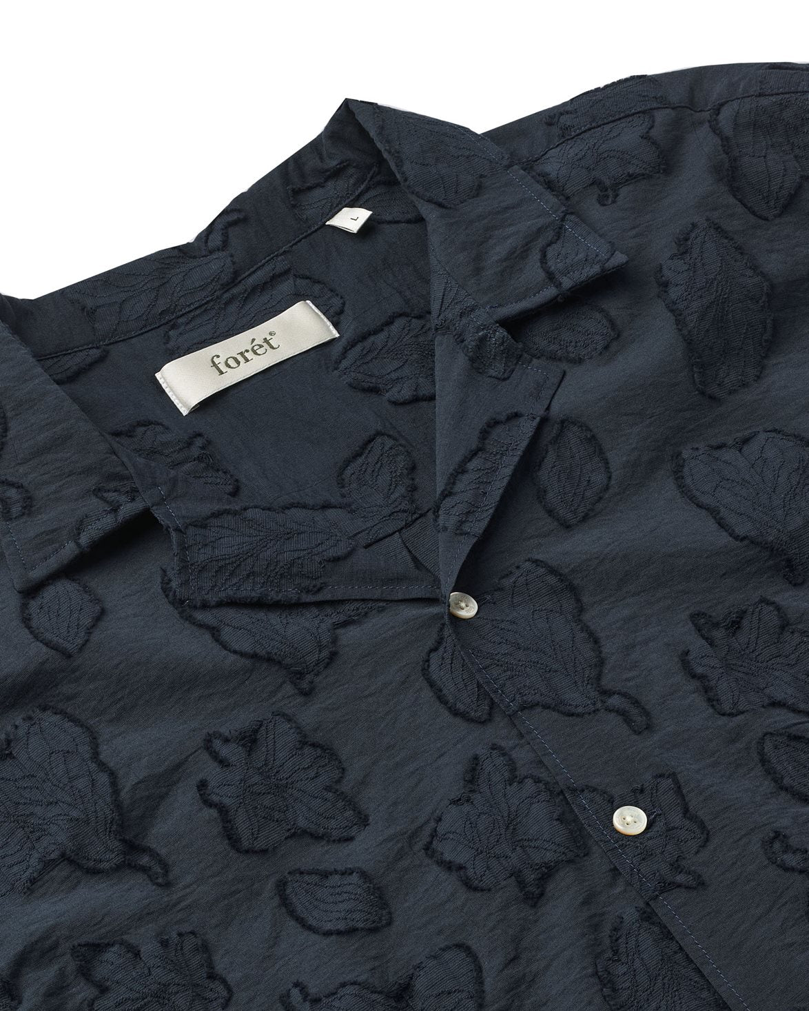Peer Jacquard Regular Fit Shirt Navy