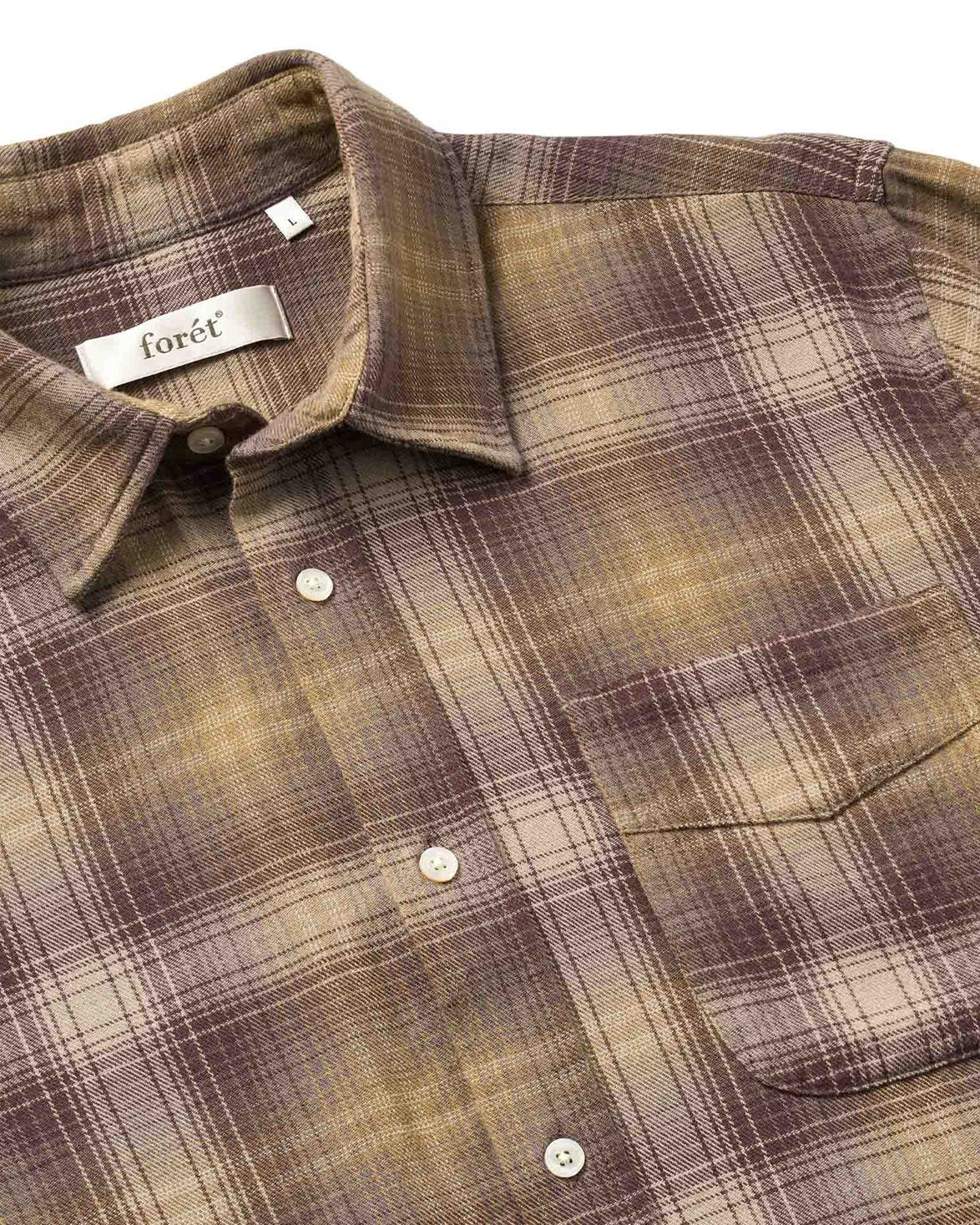 Ridge Flannel Regular Fit Check Shirt Wood Check