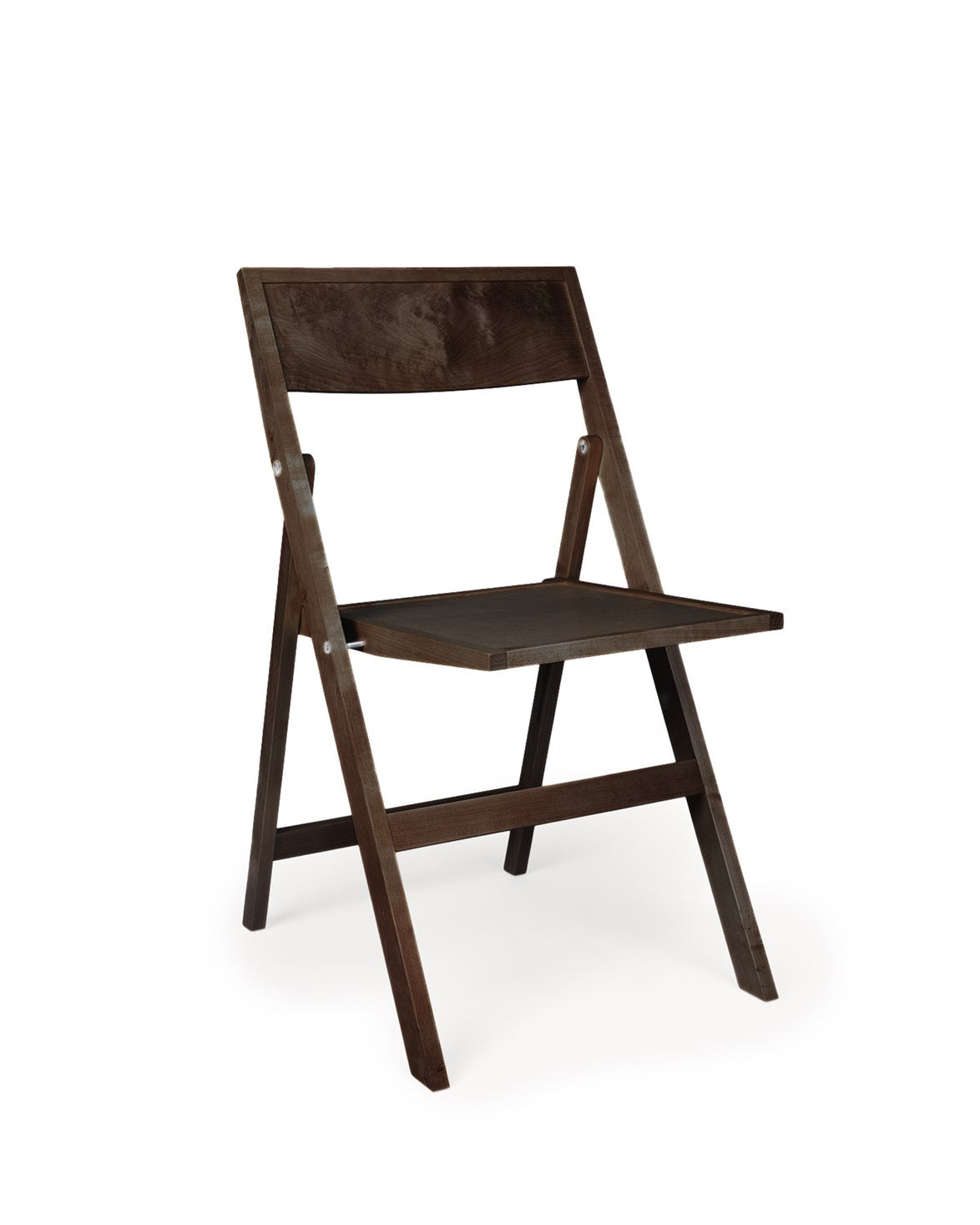 Folding Flat Chair Dark Brown Birch