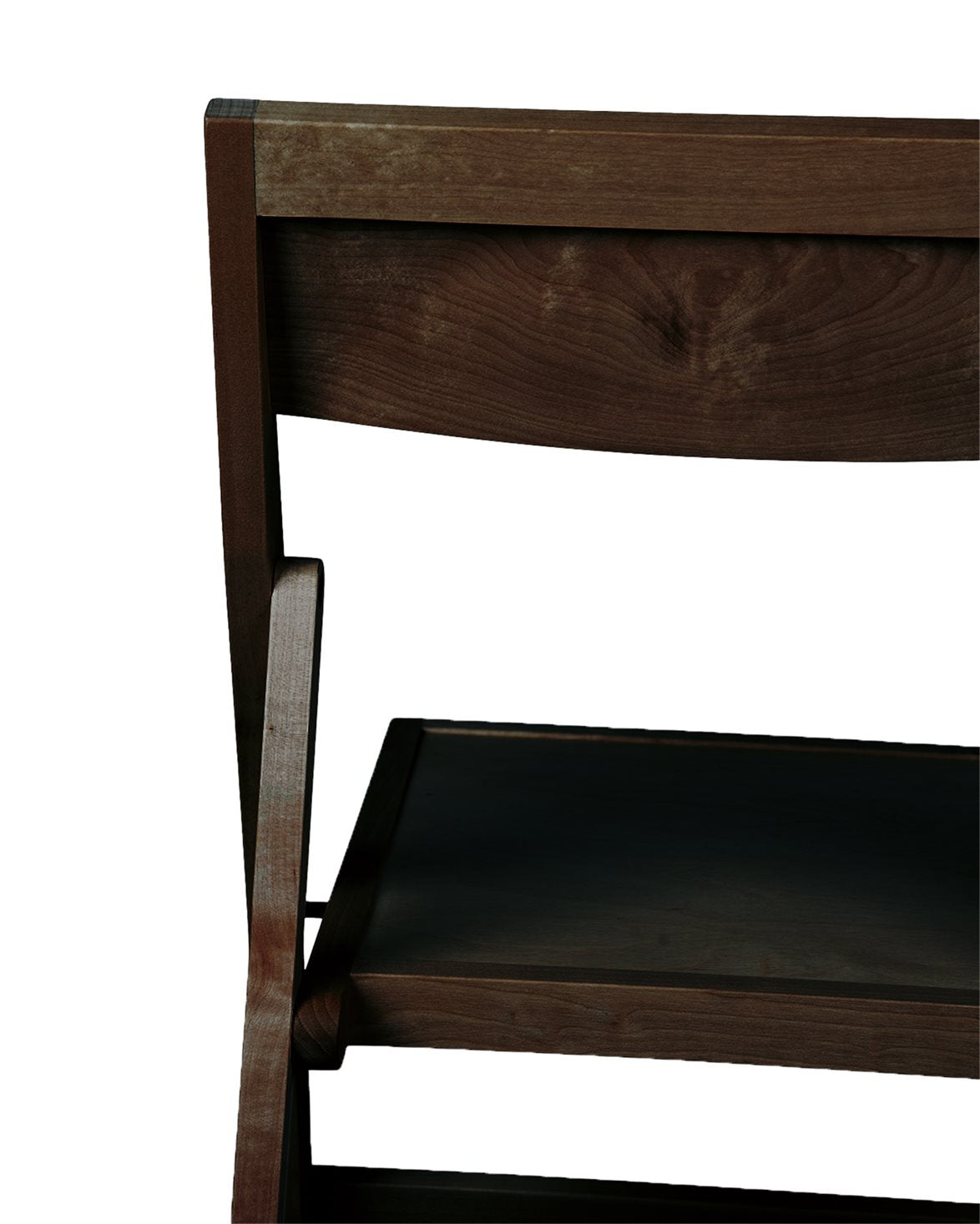 Folding Flat Chair Dark Brown Birch