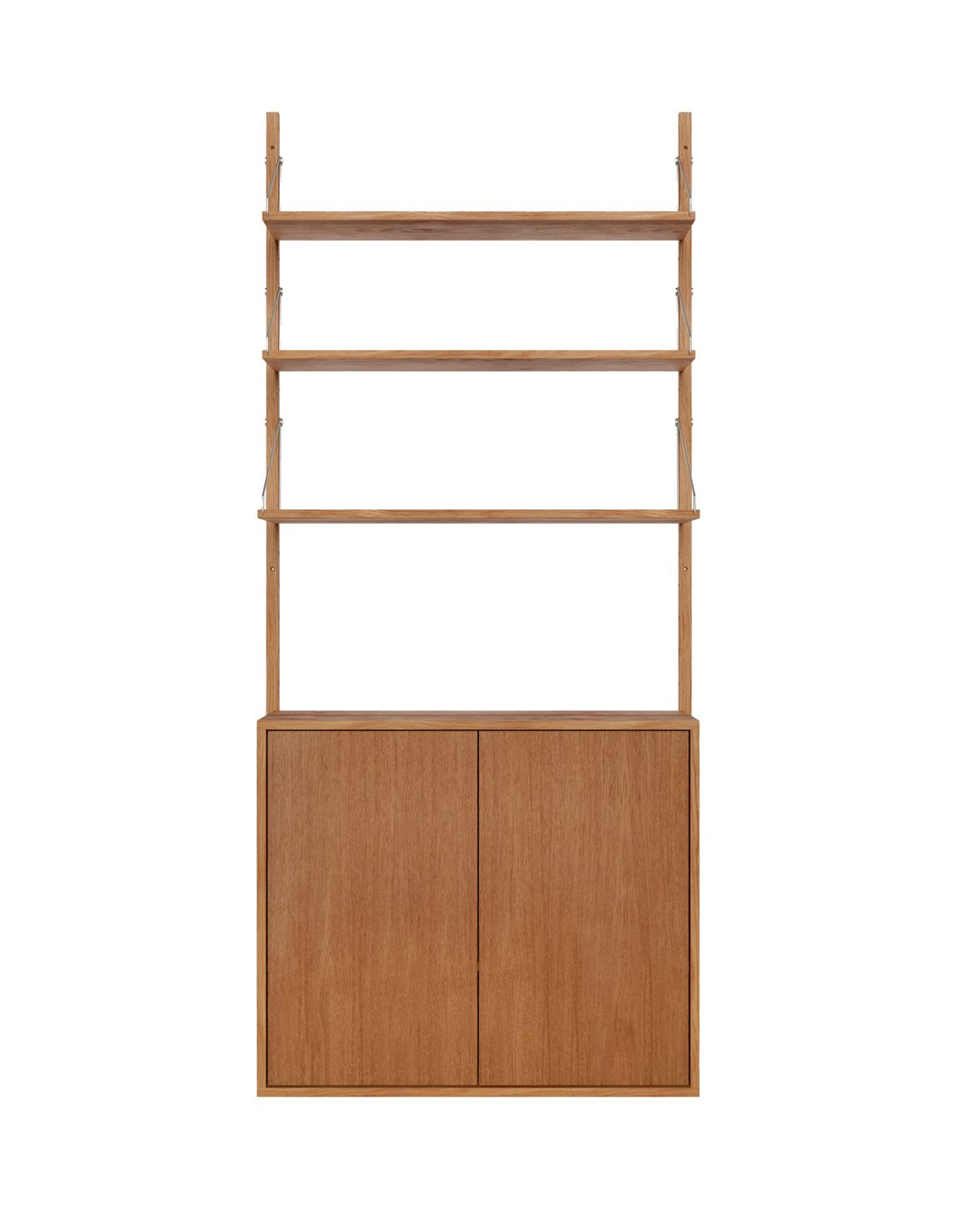 Shelf Library Medium Cabinet Section Natural Oak