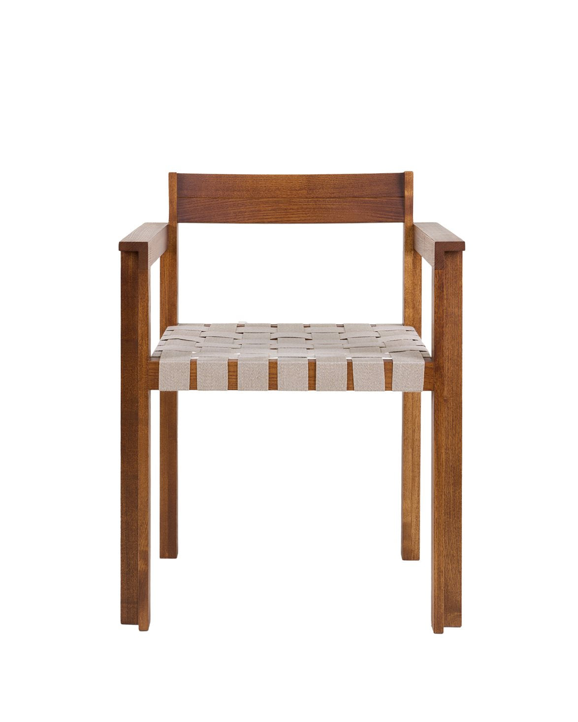 Symmetry Armrest Chair Honey Ash Wood/Oat Fabric