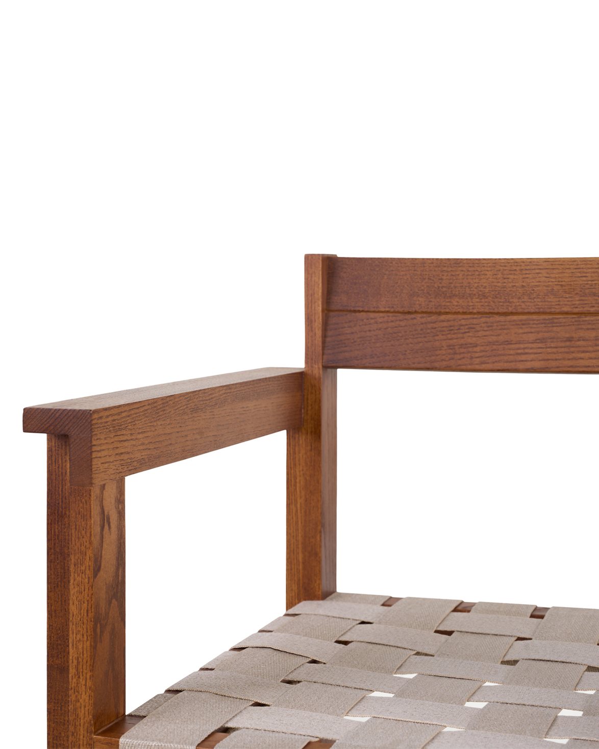 Symmetry Armrest Chair Honey Ash Wood/Oat Fabric