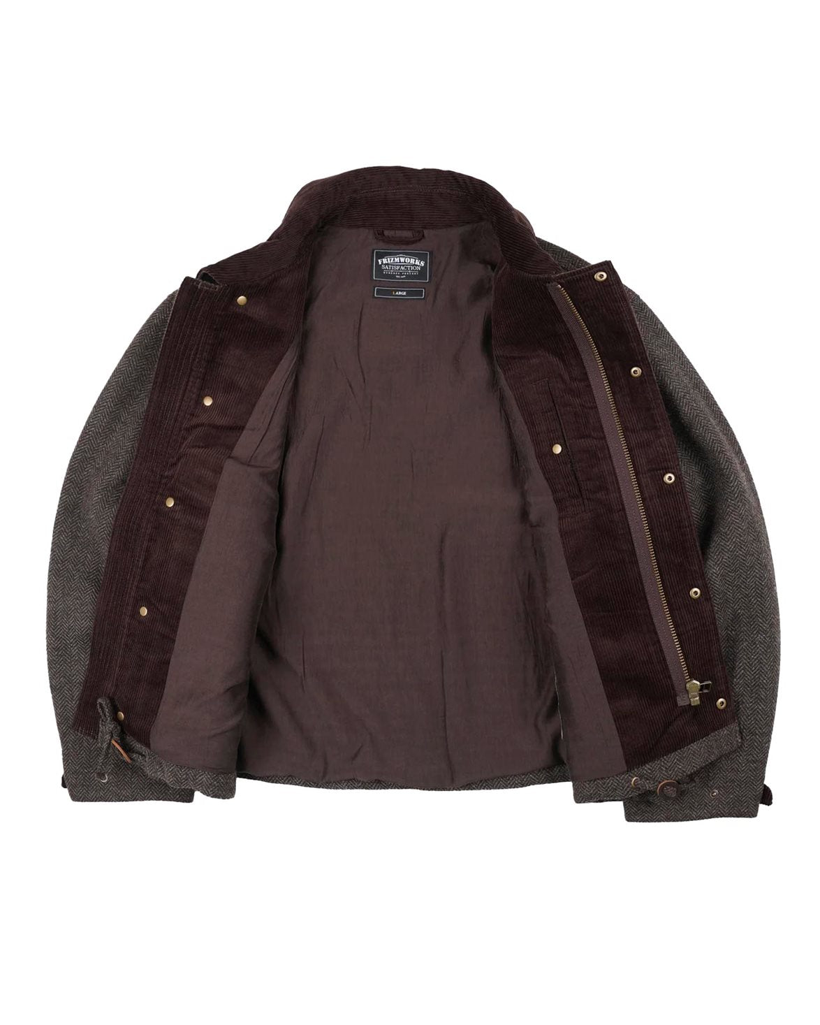 Herringbone Wool Hunting Jacket Pine Brown