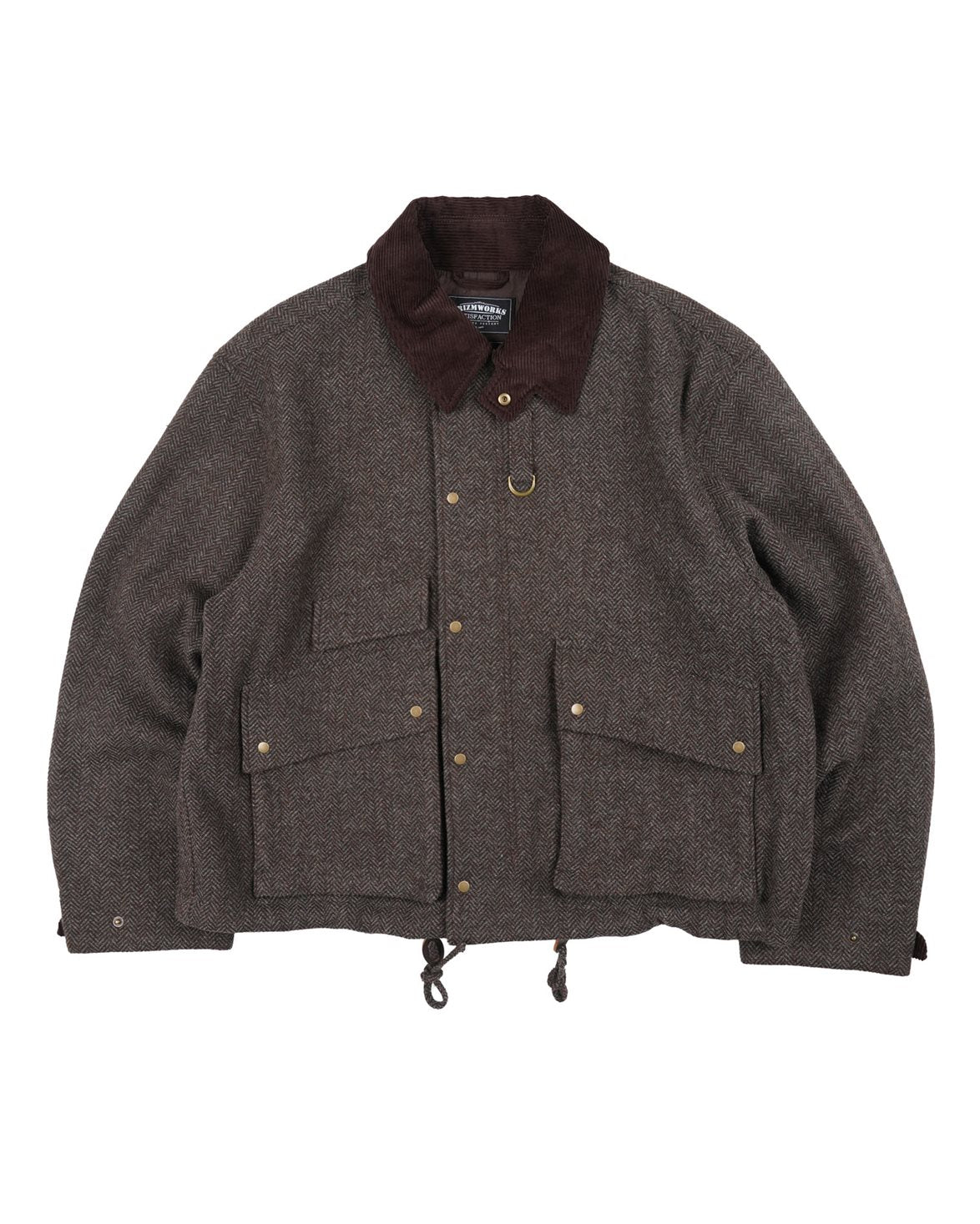 Herringbone Wool Hunting Jacket Pine Brown