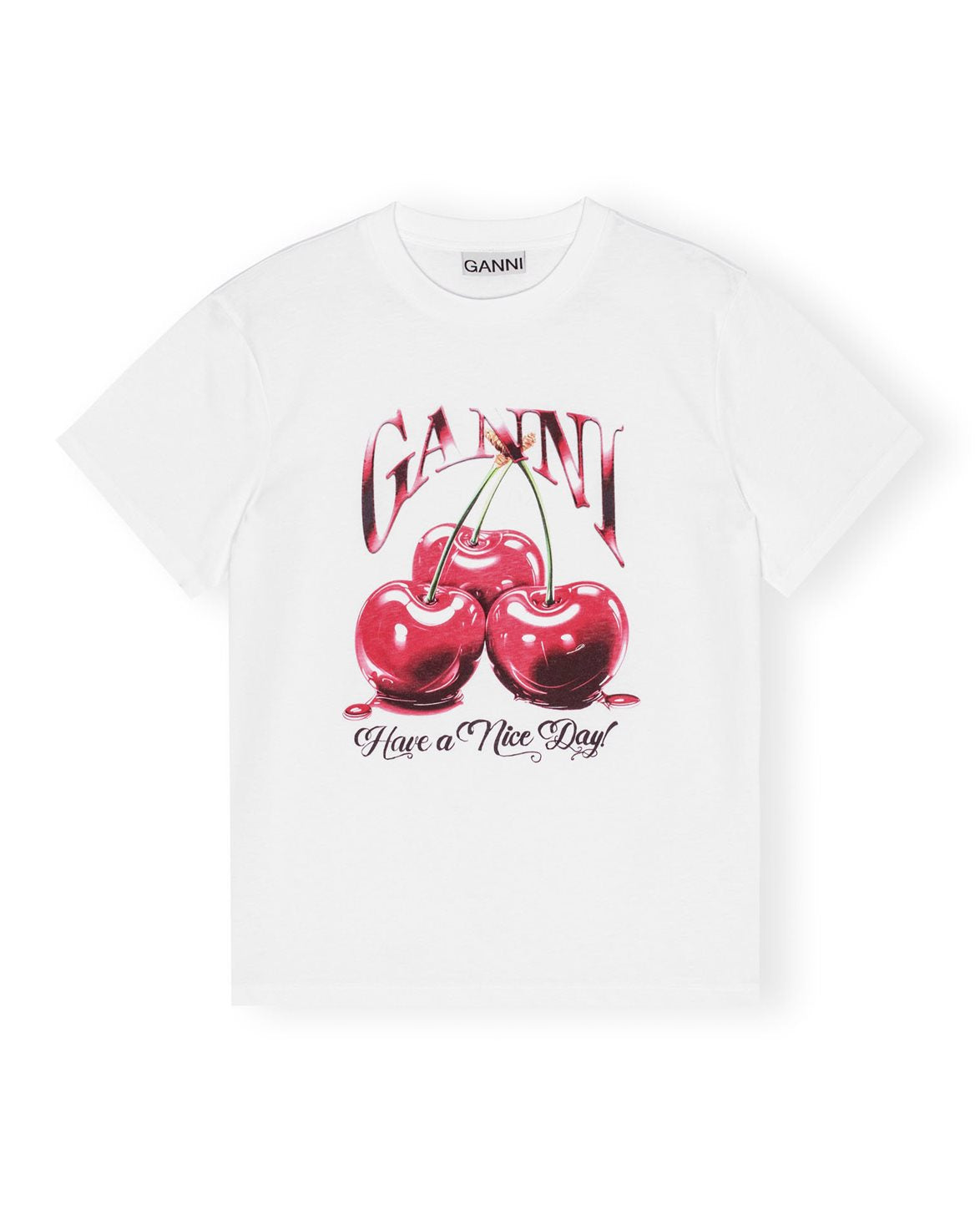 Basic Jersey Cherry T-Shirt Bright White