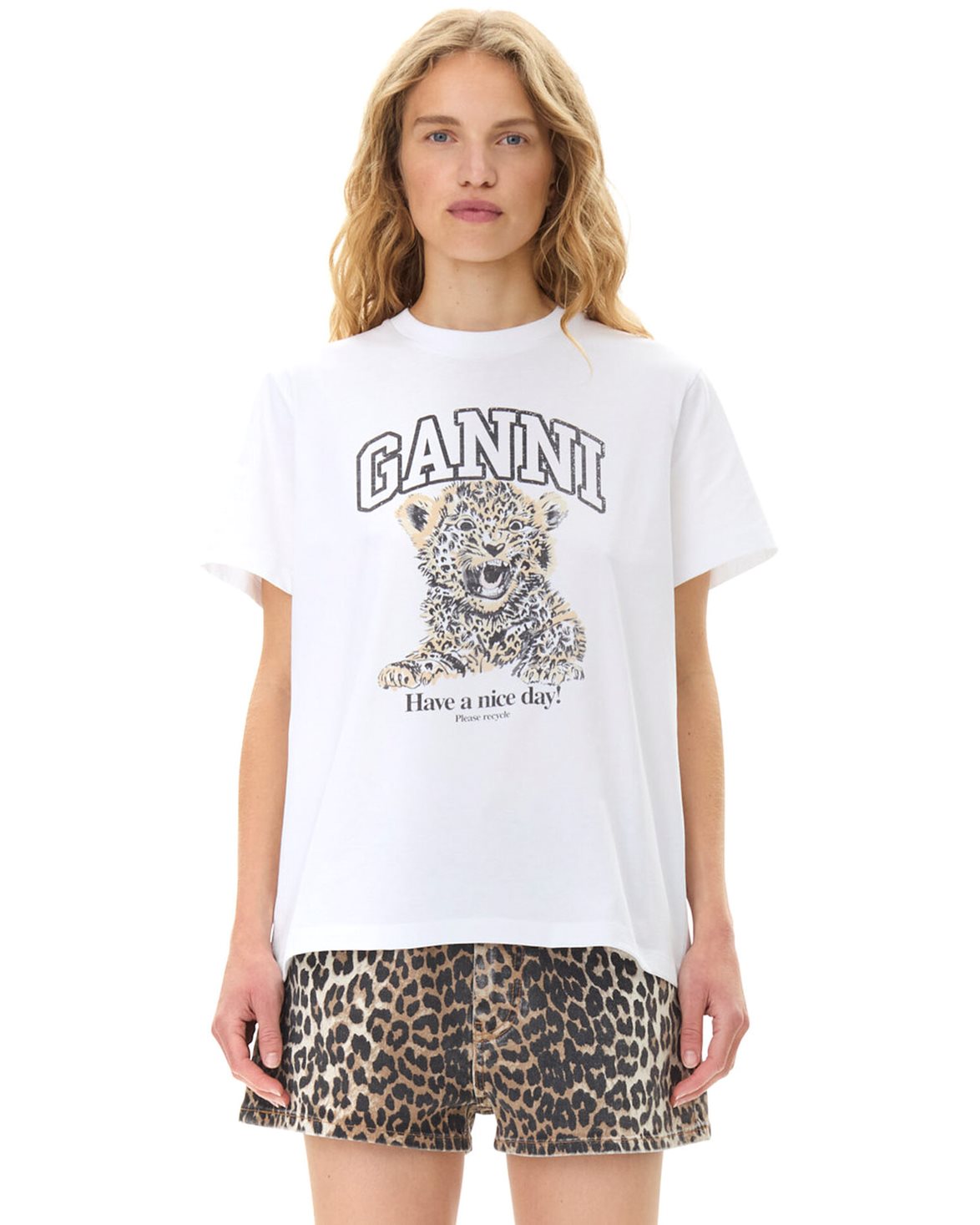 Basic Jersey Leopard T-Shirt Leopard