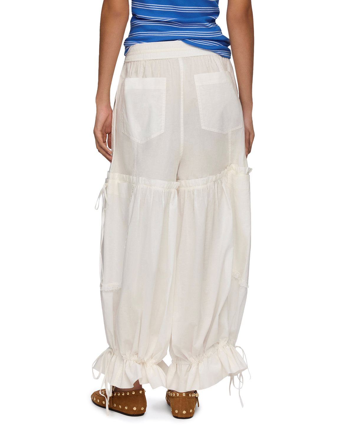 Cotton Voile Balloon Pants Bright White