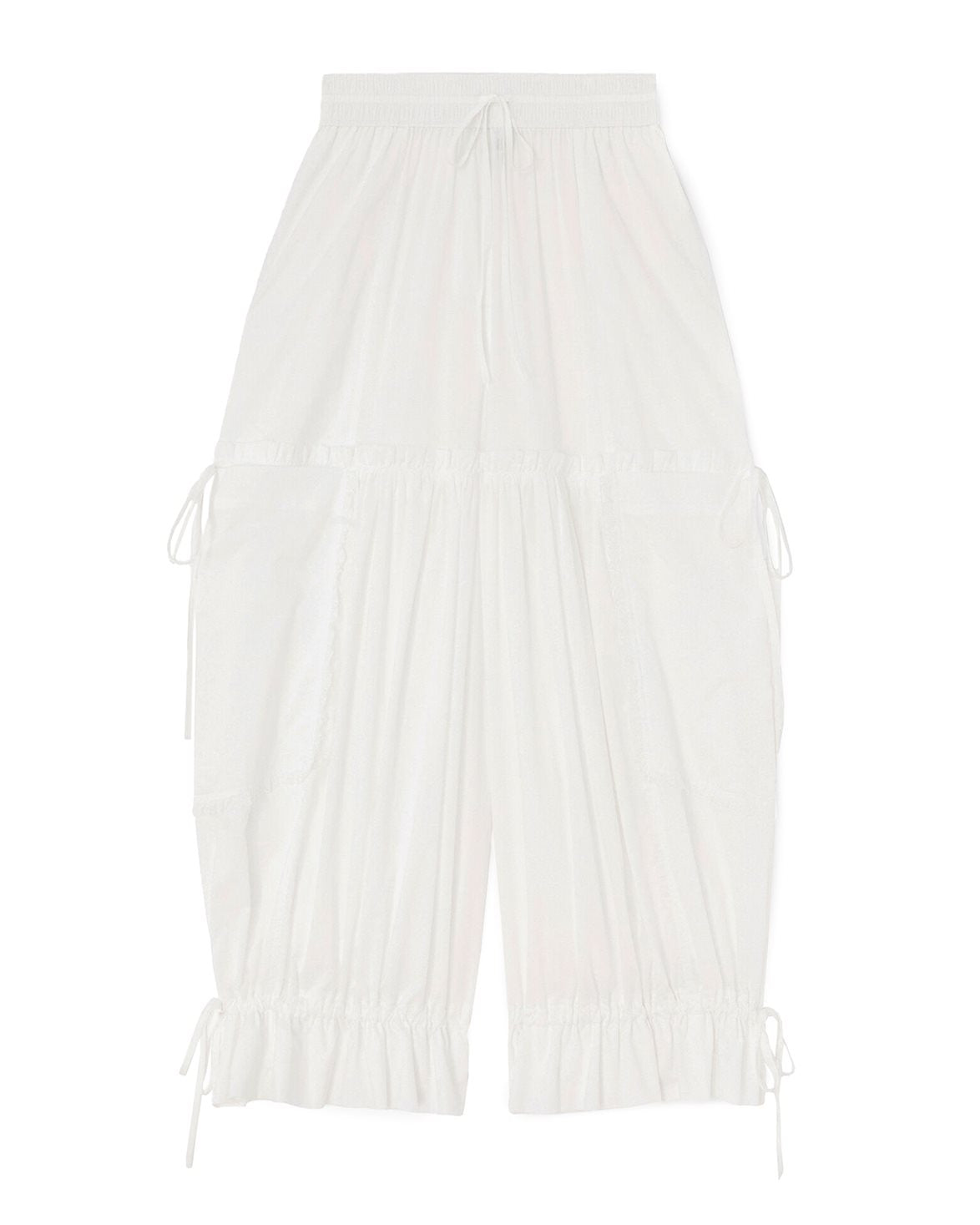 Cotton Voile Balloon Pants Bright White