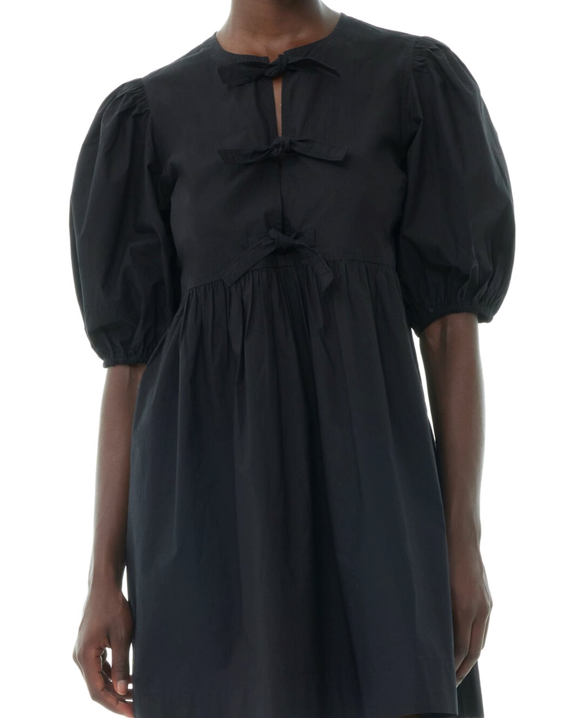 Tie String Mini Dress Black