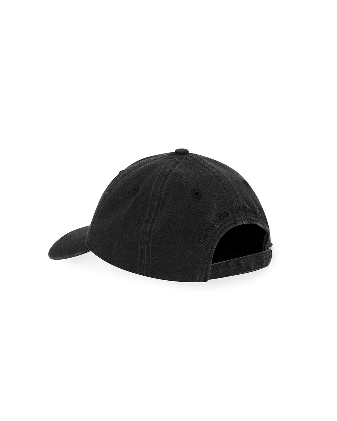 Washed Cotton Canvas Cap Black