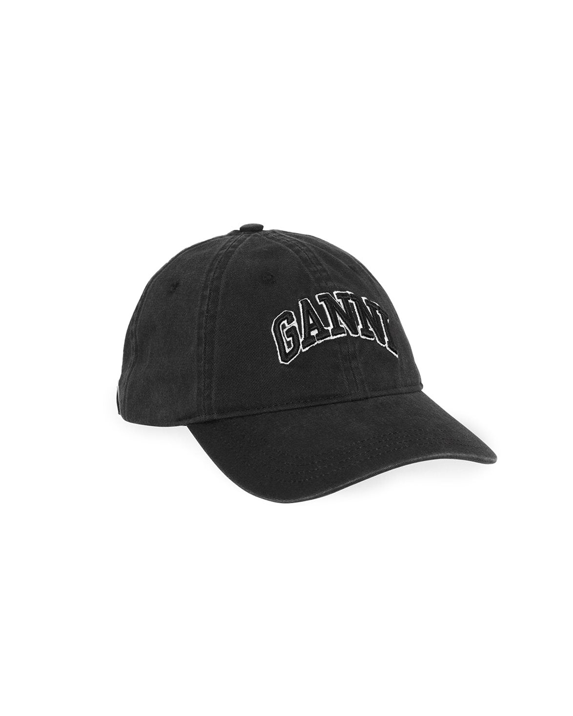 Washed Cotton Canvas Cap Black