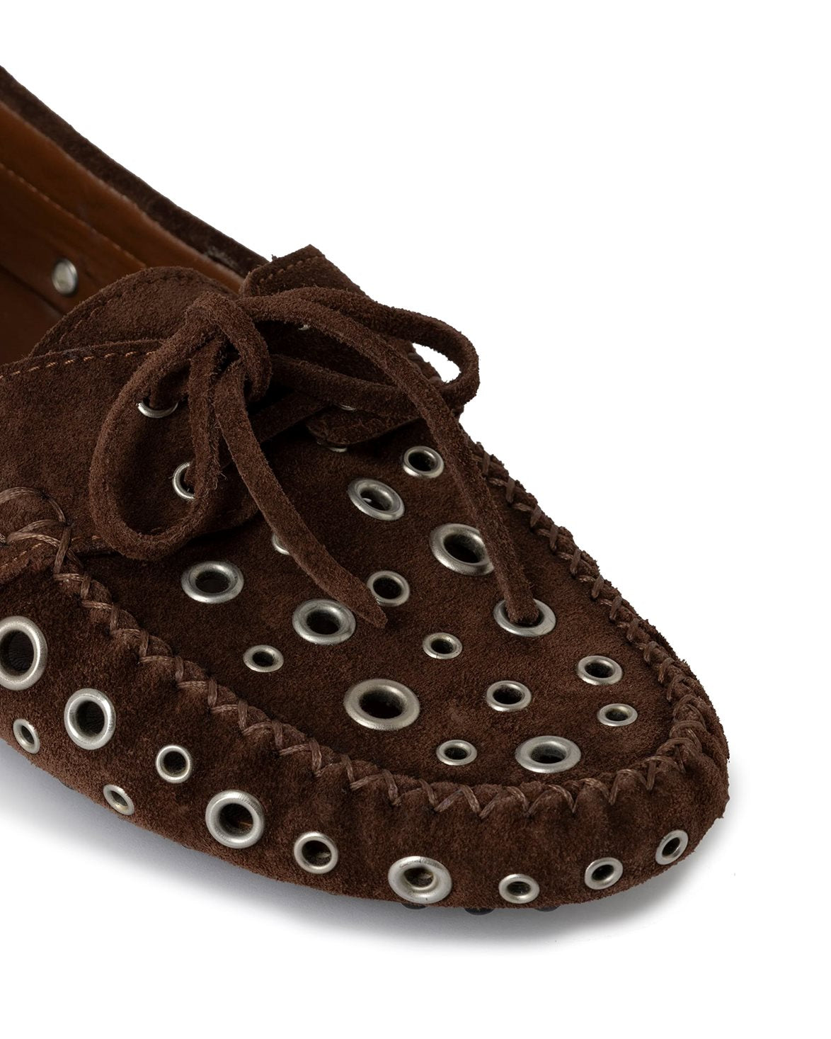 Car Shoes Eyelets Brown
