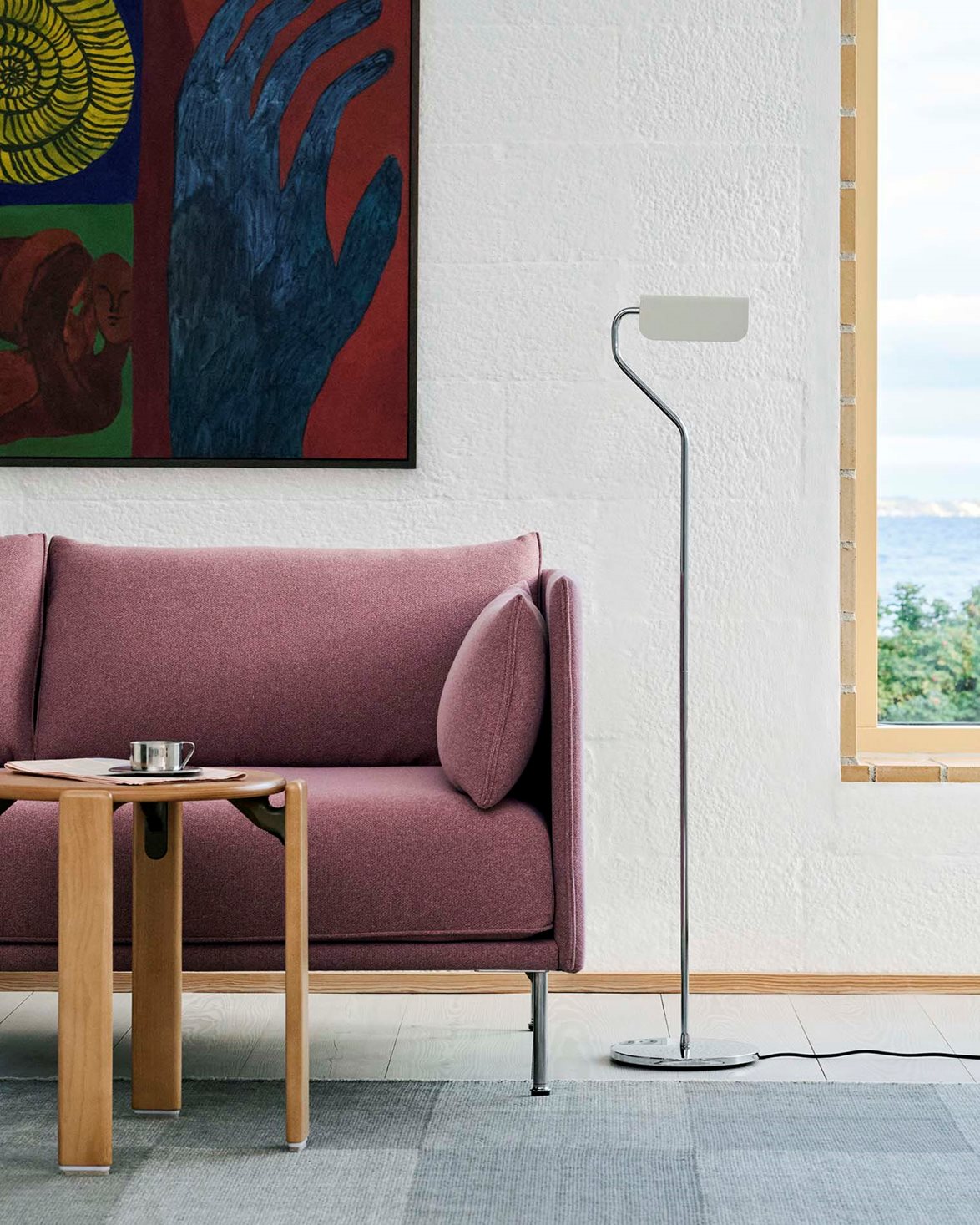 Apex Floor Lamp Oyster White