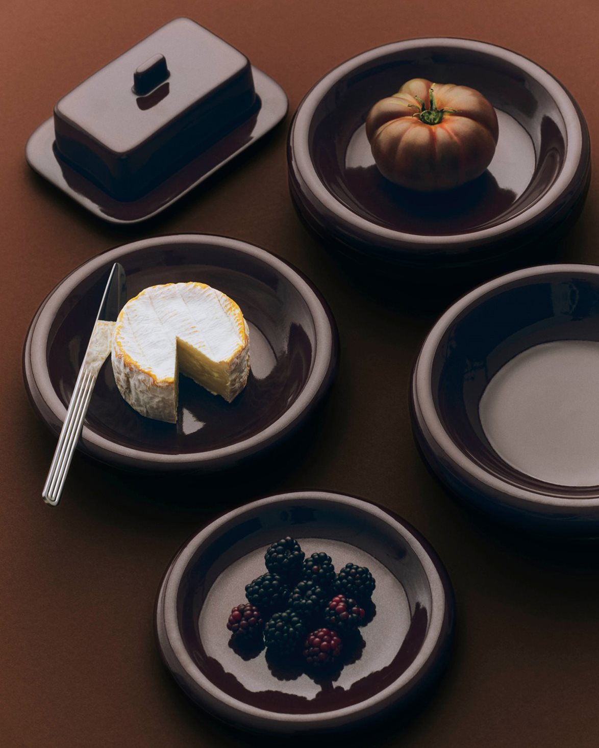 Barro Butter Dish Burgundy