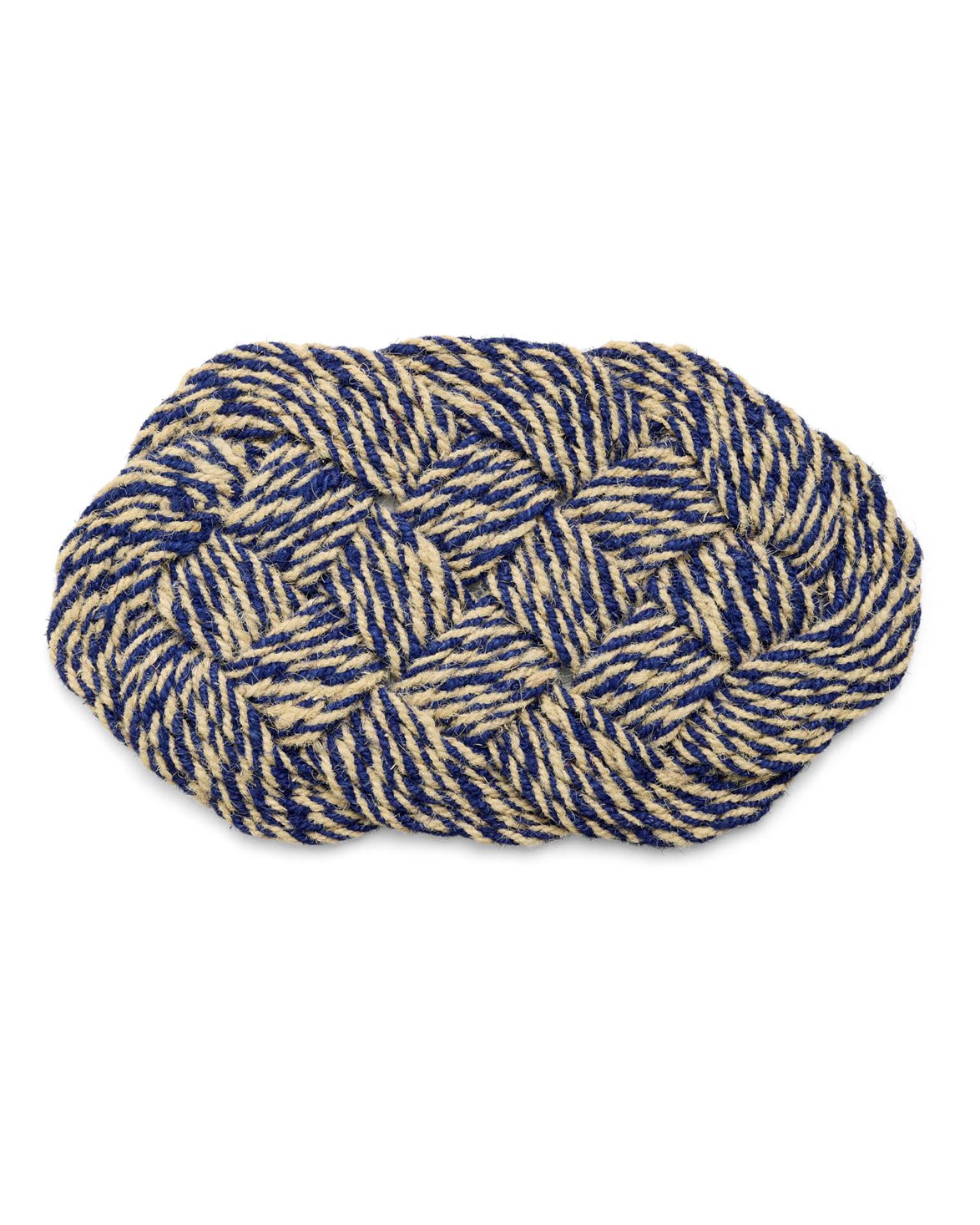 Coco Door Mat Swirl Blue/Off White