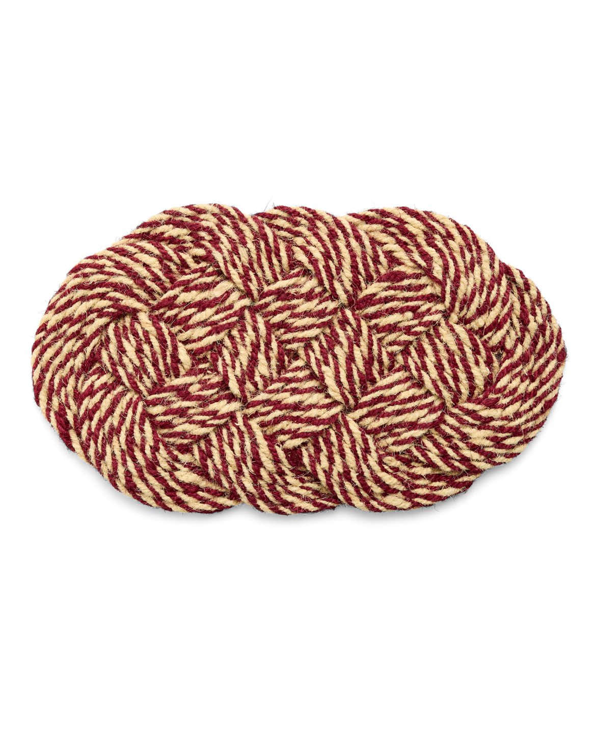 Coco Door Mat Swirl Bordeaux/Off White