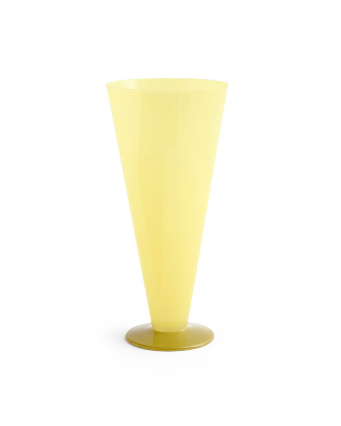 Conical Vase L Yellow/Lime Green