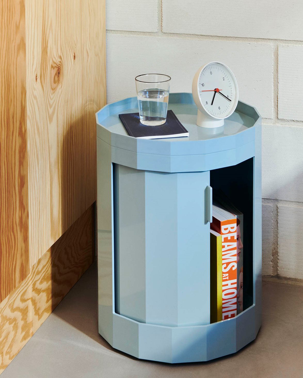 Facet Cabinet Low Misty Blue