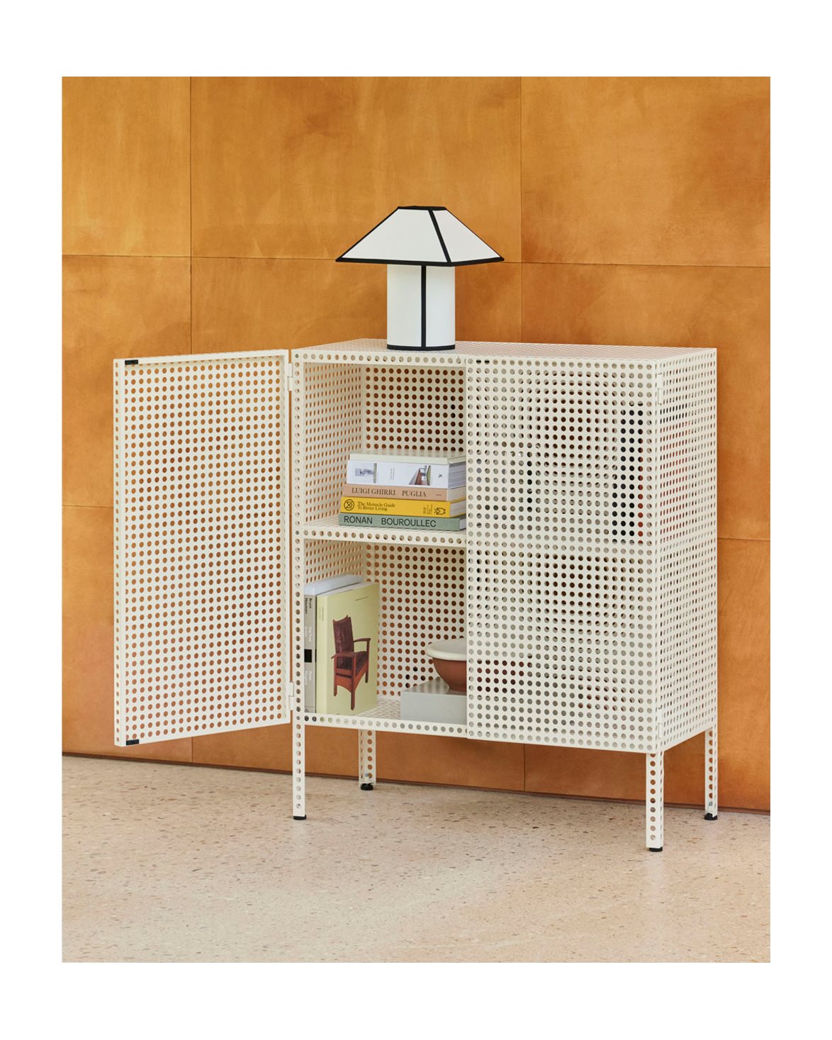 Perforated Cabinet Floor Small Eggshell