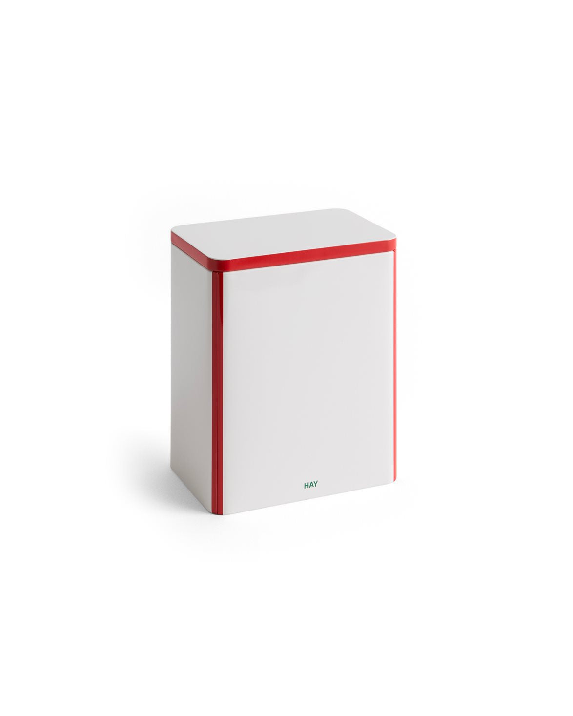 Tin Container Large Off White/Red