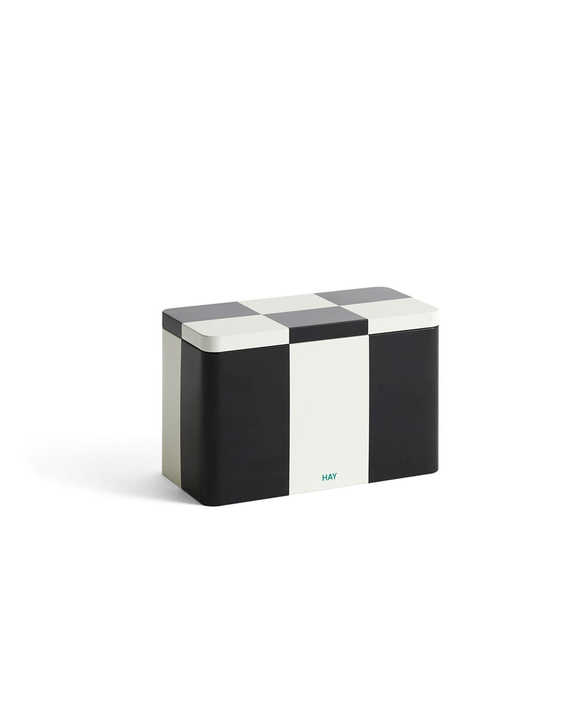 Tin Container Medium Black Off White