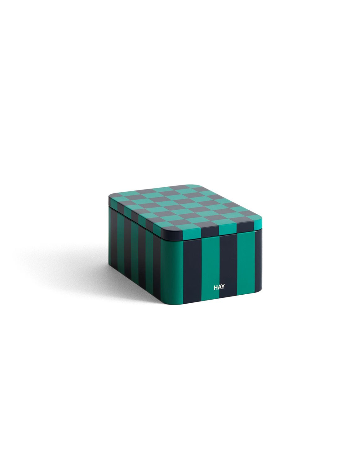 Tin Container Small Green Dark Blue
