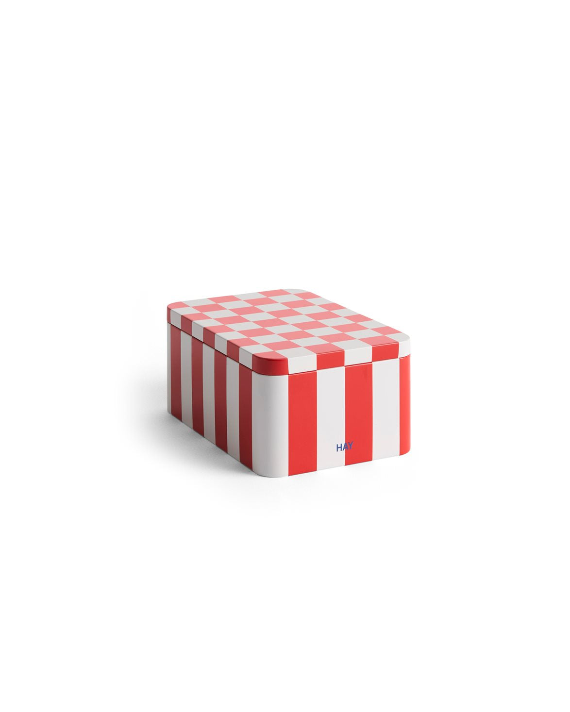 Tin Container Small Red/Off White