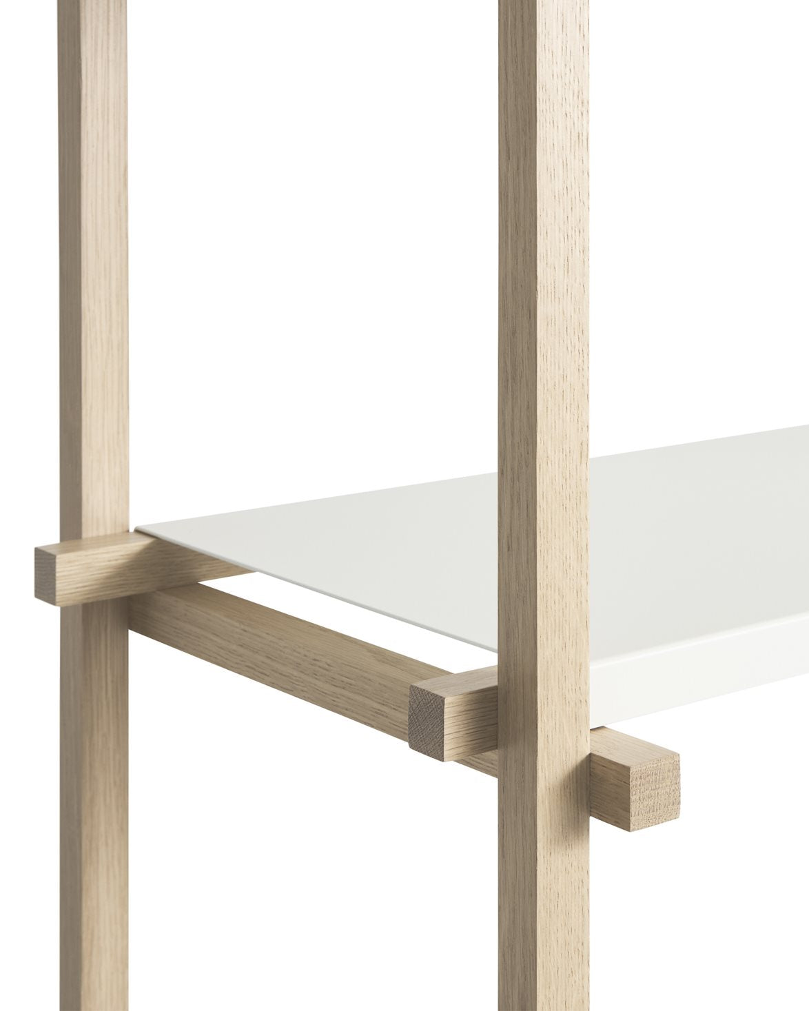 Woody Shelving Column High Soaped Oakalmond white