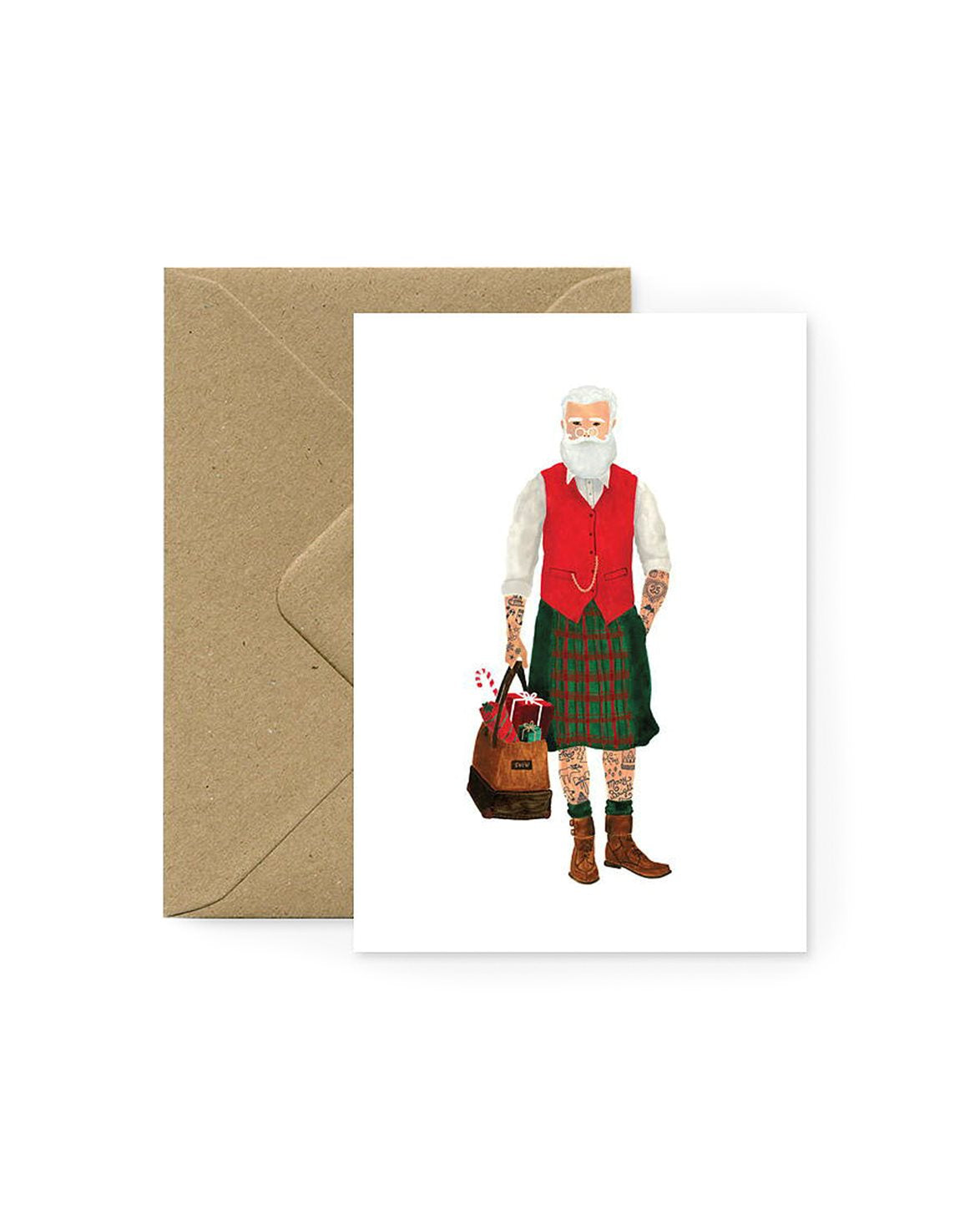 Hipster Santa Card