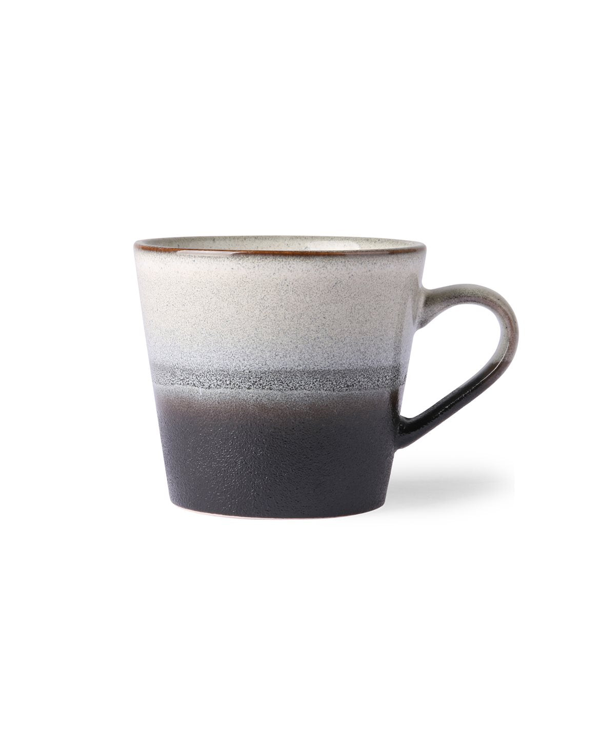 70S Ceramics Cappuccino Mug Black/White