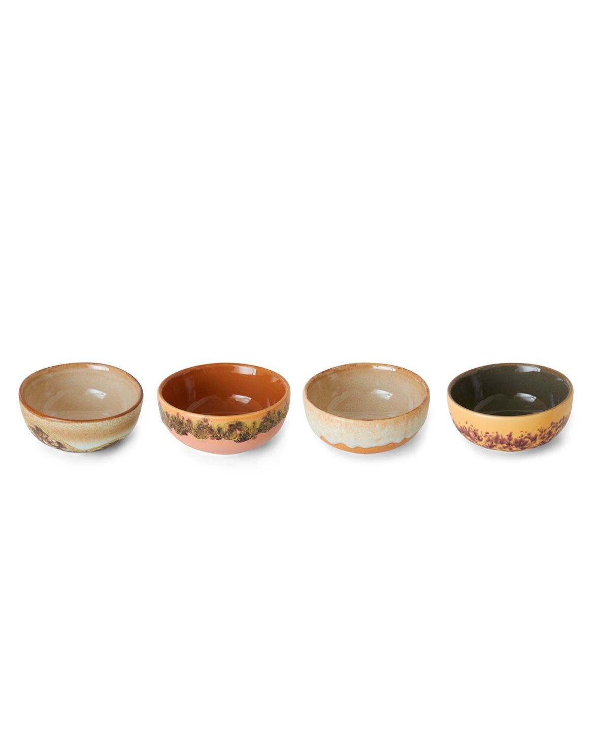70S Ceramics Xs Bowls Set Of 4 Marine