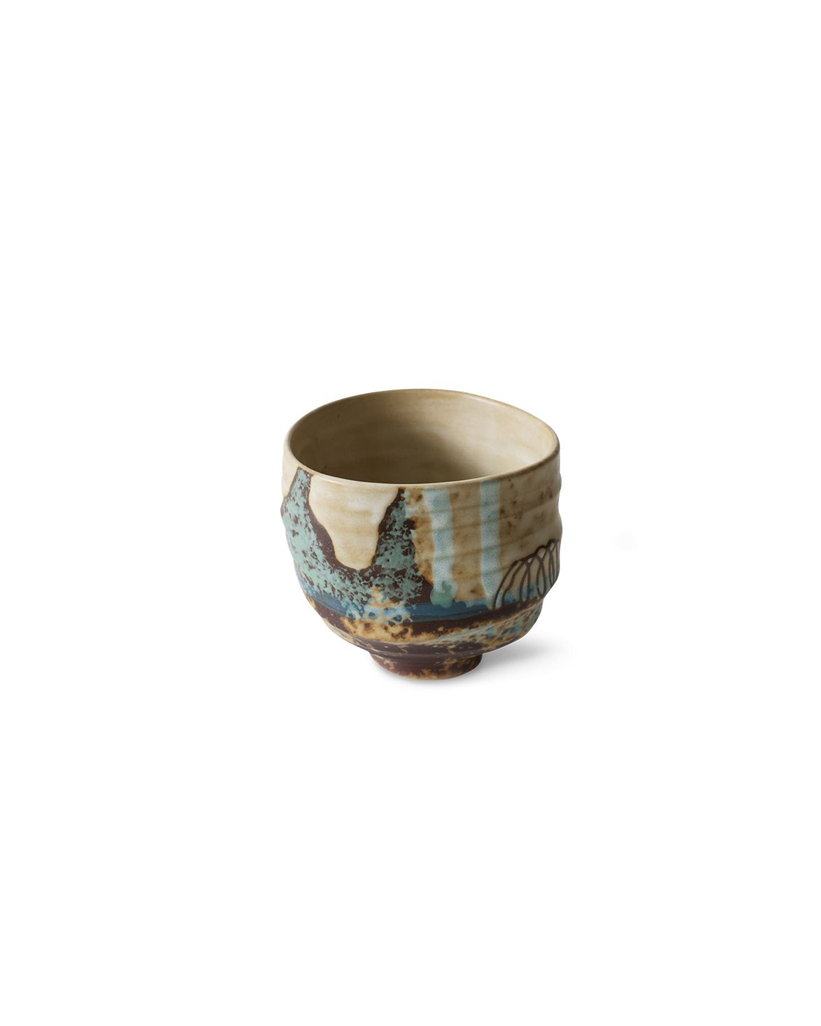 Artist Ceramic Coffee Cup Scratched