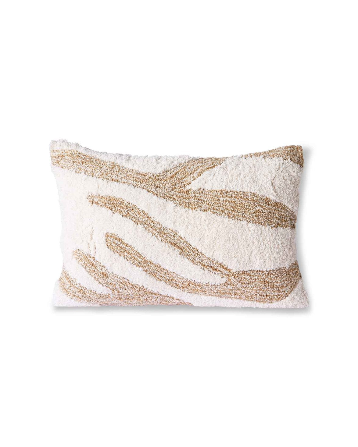 Fluffy Cushion White/Beige