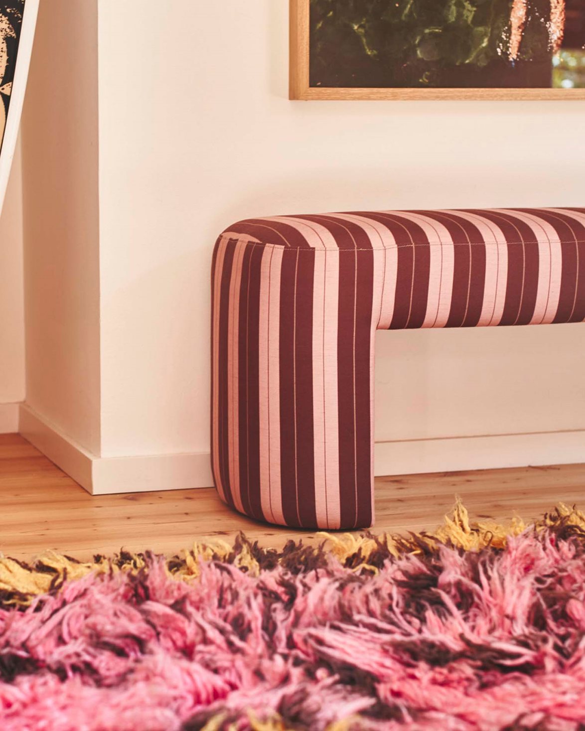 Lobby Bench Striped